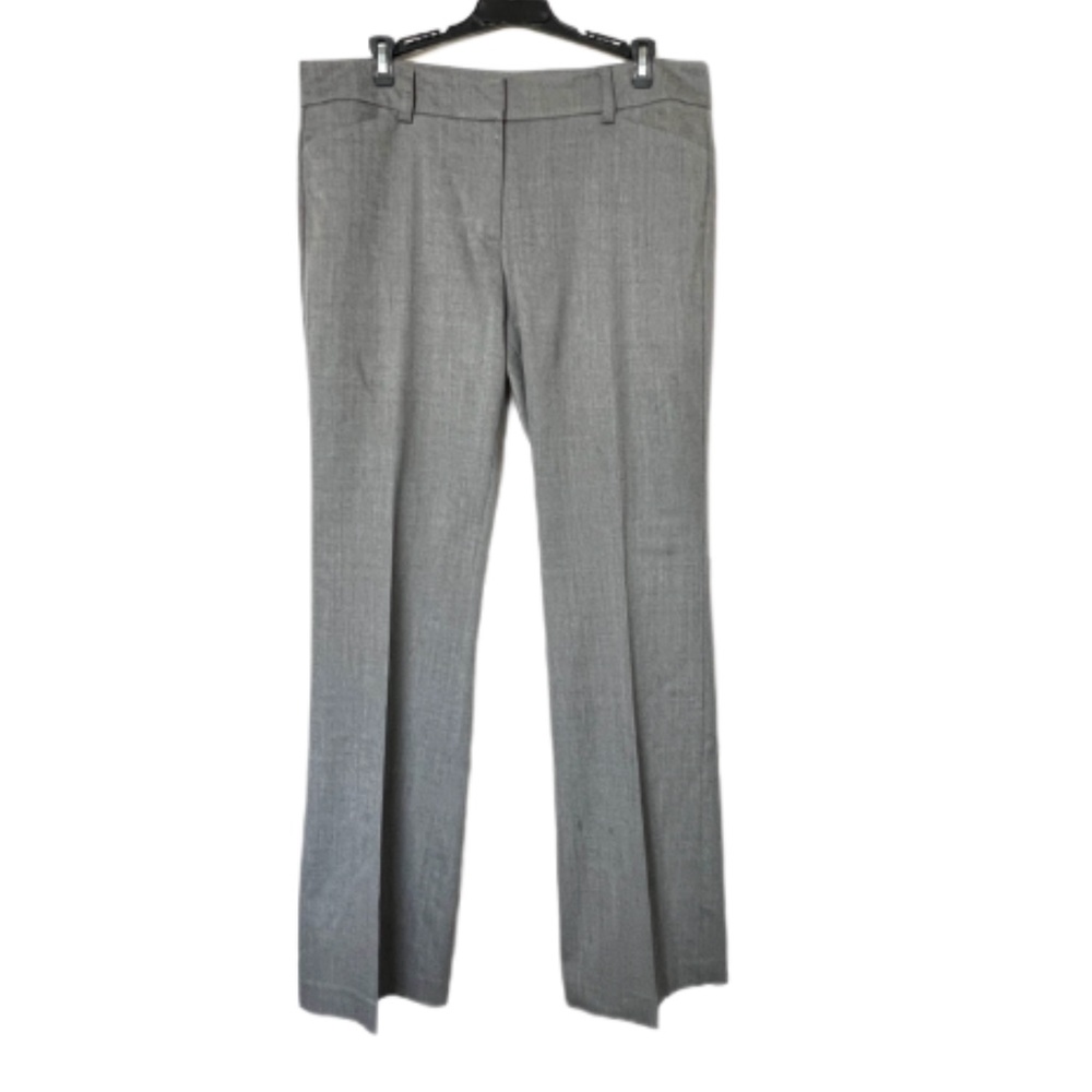 Ann Taylor Gray Fully Lined Straight Leg Trousers Size 8